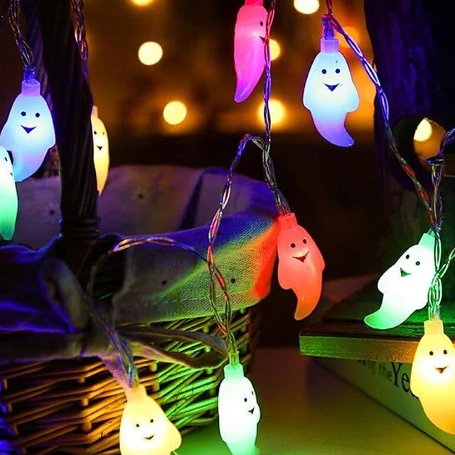Halloween Cute Ghost LED String Lights Upholstery Lights -  - #tag1#