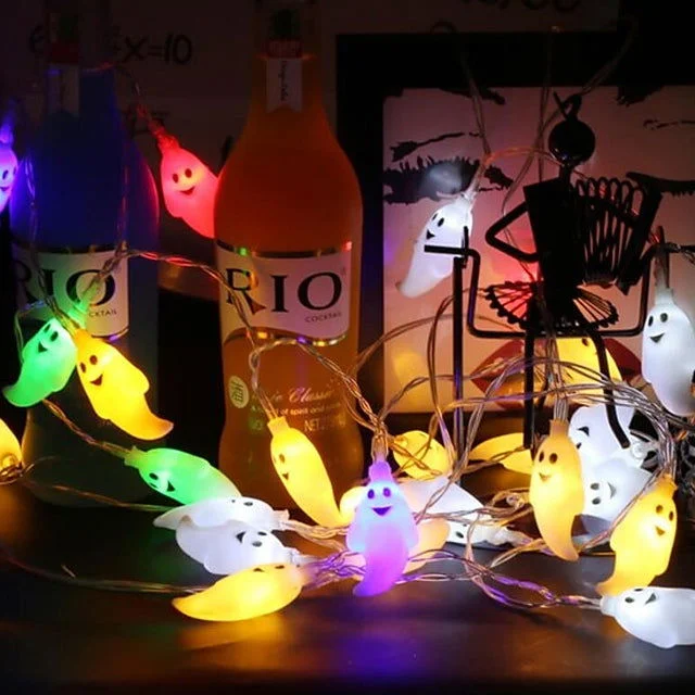 Halloween Cute Ghost LED String Lights Upholstery Lights -  - #tag1#