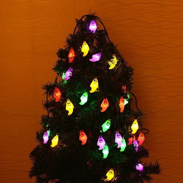 Halloween Cute Ghost LED String Lights Upholstery Lights -  - #tag1#
