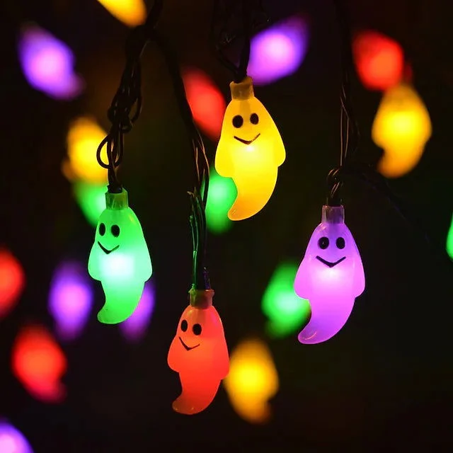 Halloween Cute Ghost LED String Lights Upholstery Lights -  - #tag1#