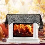 Halloween Decoration Black Lace Spiderweb tag1