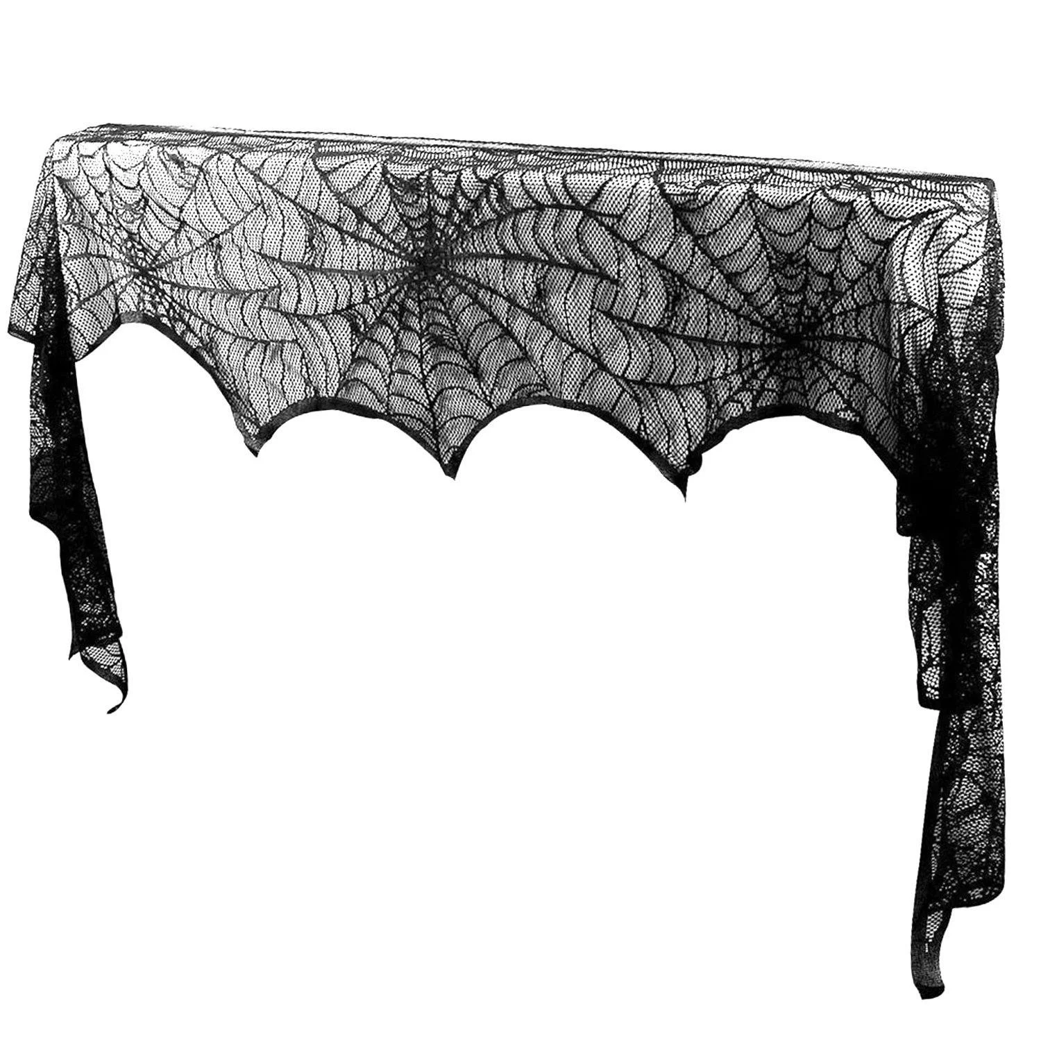 Halloween Decoration Black Lace Spiderweb tag1
