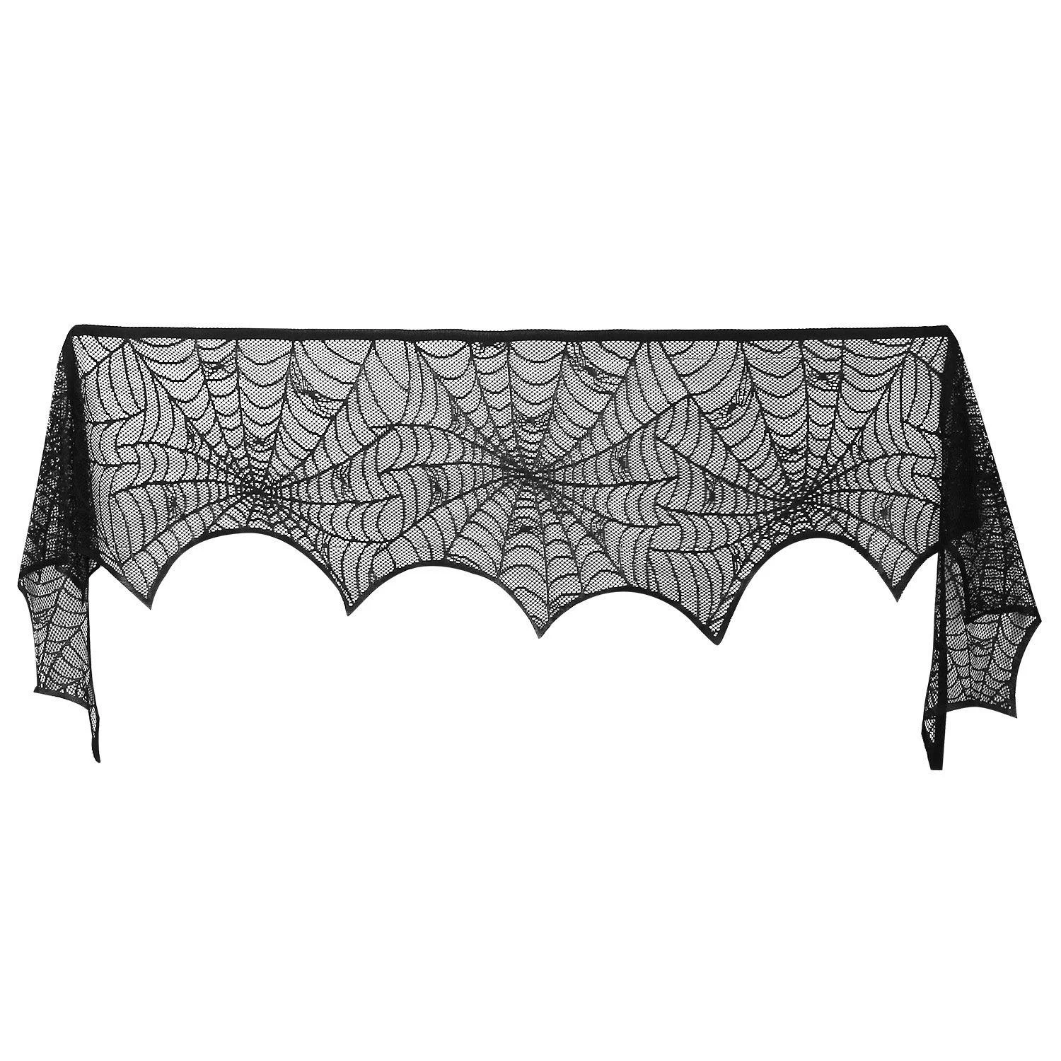 Halloween Decoration Black Lace Spiderweb tag1
