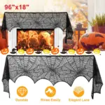Halloween Decoration Black Lace Spiderweb tag1