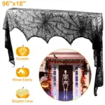 Halloween Decoration Black Lace Spiderweb tag1