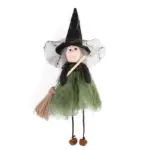 Halloween Decoration Broom Witch Doll Pendant tag1