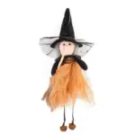 Halloween Decoration Broom Witch Doll Pendant tag1