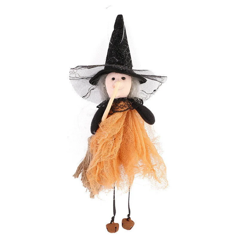 Halloween Decoration Broom Witch Doll Pendant -  - #tag1#