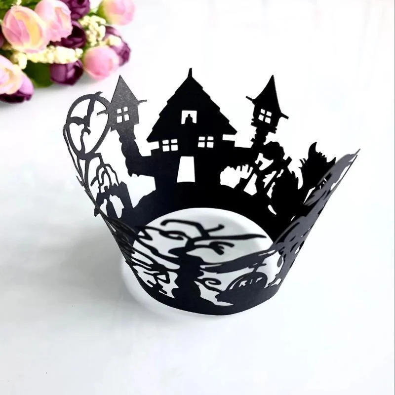Halloween Decoration Cupcake Wrappers Party Accessories, 50 PCs -  - #tag1#