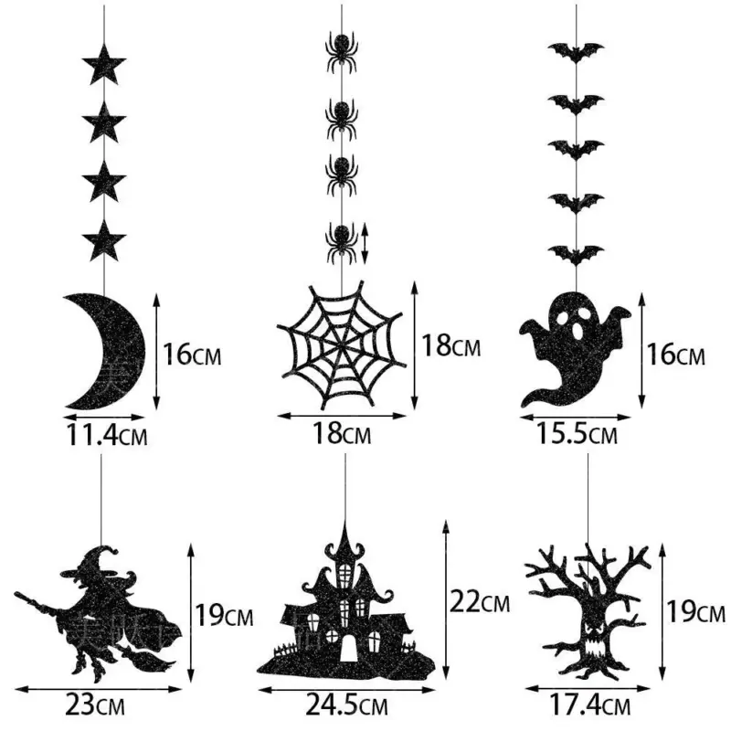 Halloween Decoration Garland Pendant Layout Props tag1