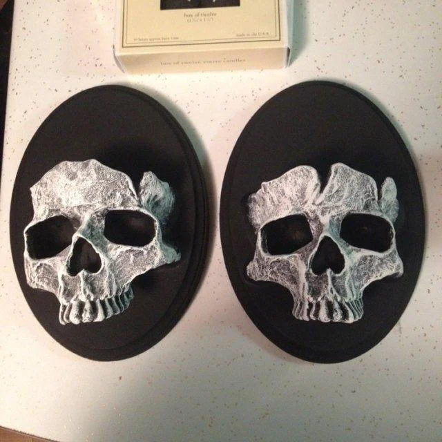 Halloween Decoration Ghost Skull Wall Pendant Candle Holder -  - #tag1#