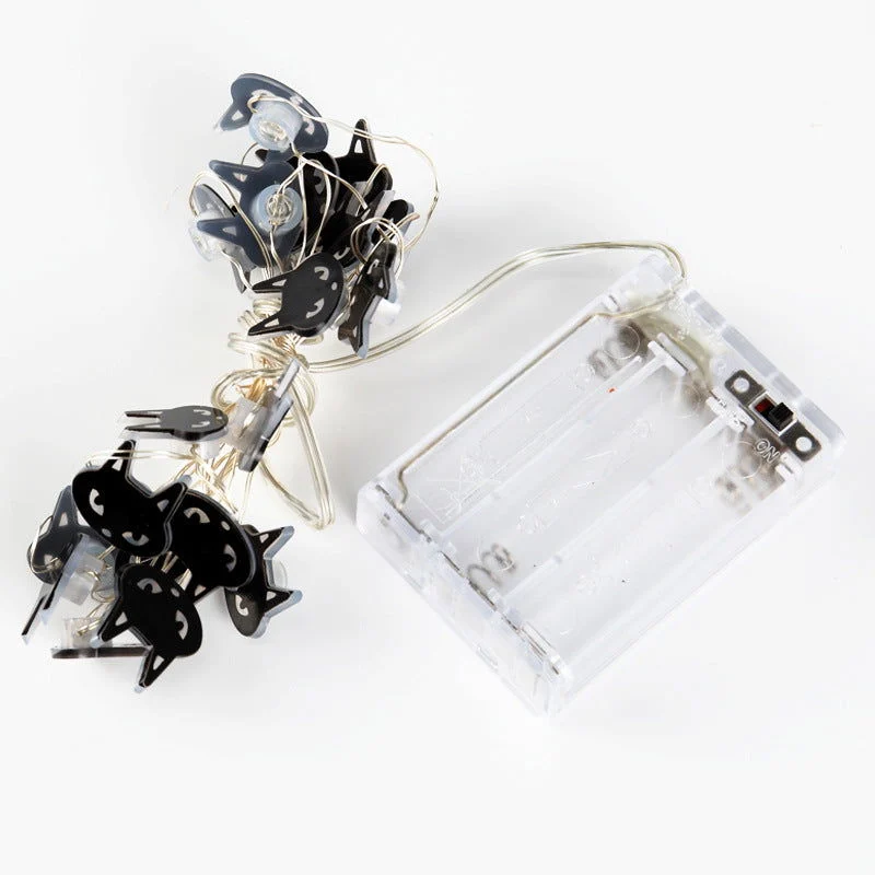 Halloween Decoration LED Black Cat Shape Lighting Chain Decoration -  - #tag1#