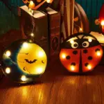 Halloween Decoration LED Light Pumpkin Ladybug Bat Head tag1