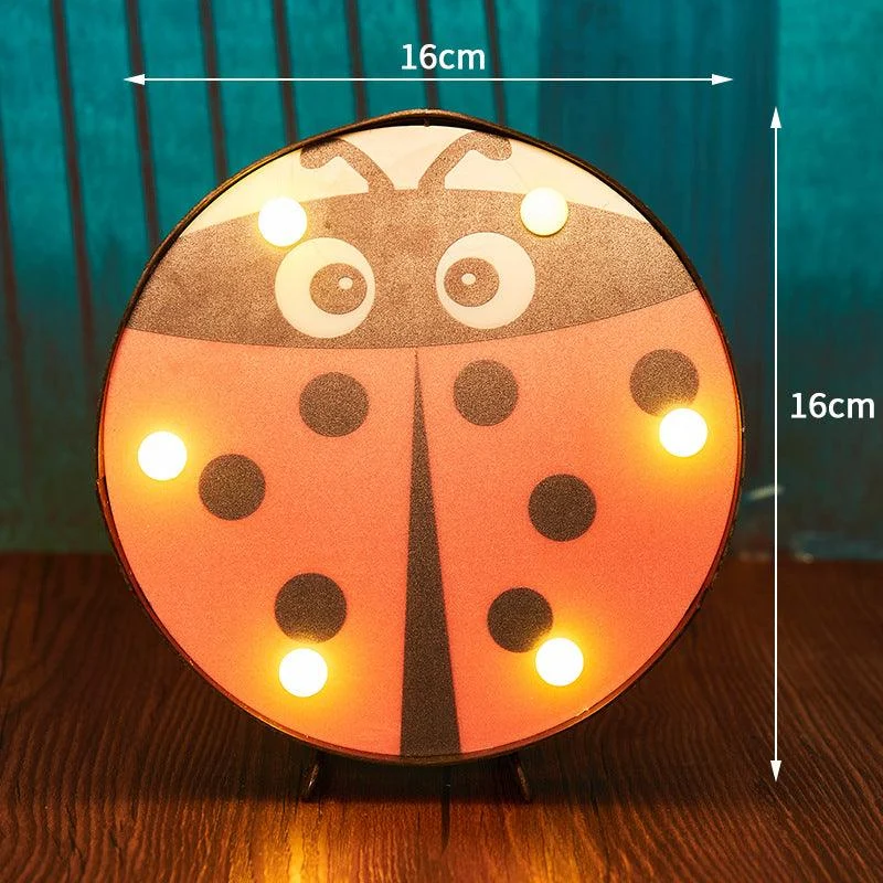 Halloween Decoration LED Light Pumpkin Ladybug Bat Head -  - #tag1#