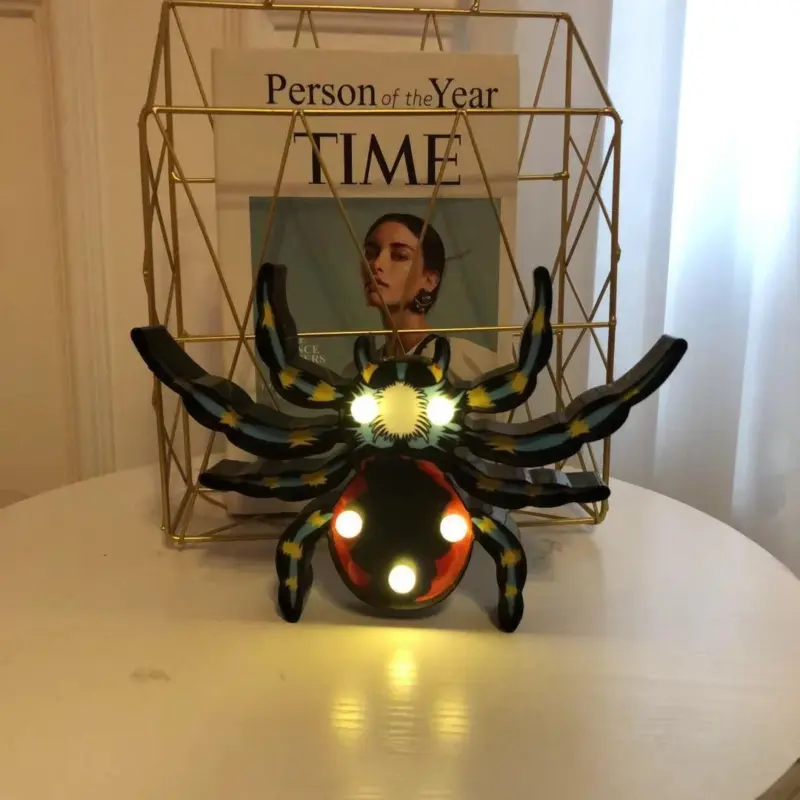 Halloween Decoration LED Light Pumpkin Spider Bat Skull tag1