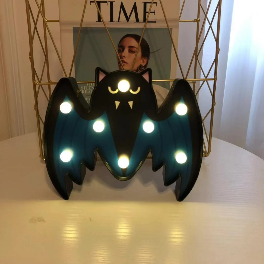 Halloween Decoration LED Light Pumpkin Spider Bat Skull -  - #tag1#