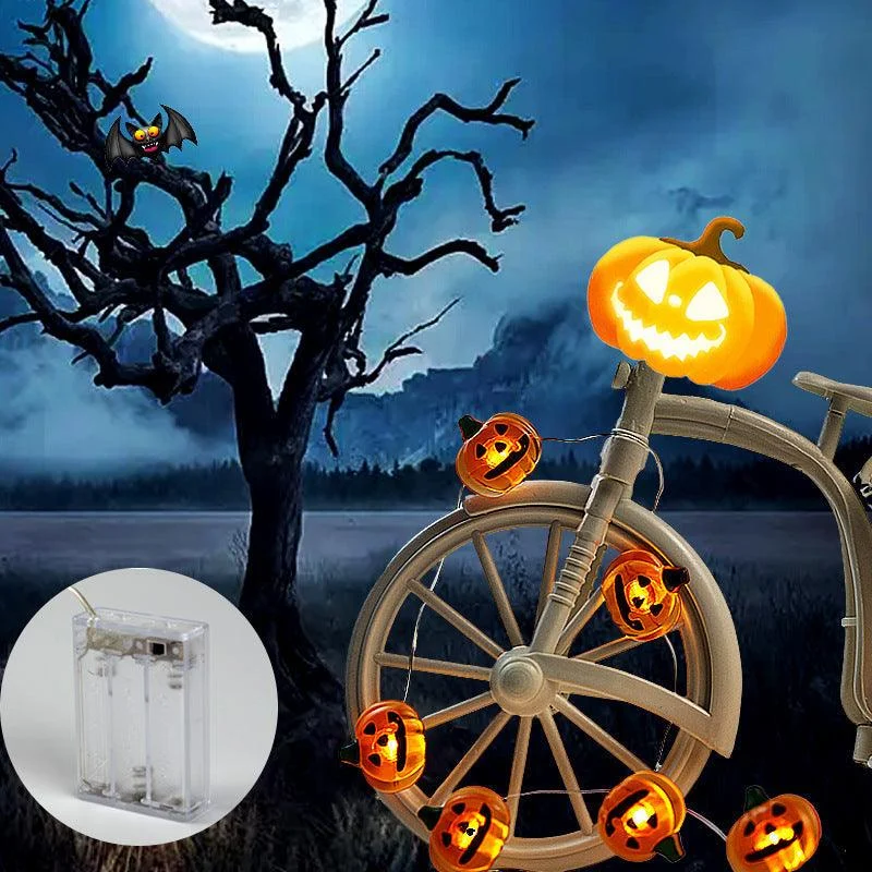 Halloween Decoration Led Ghost Festival Arrangement Pumpkin Lighting Chain -  - #tag1#