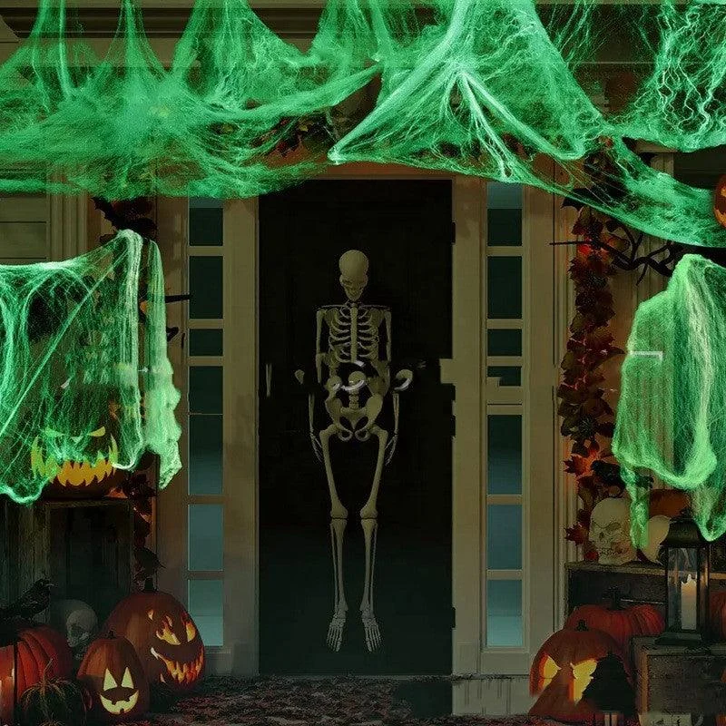 Halloween Decoration Luminous Spider Cotton Layout Decoration Props -  - #tag1#