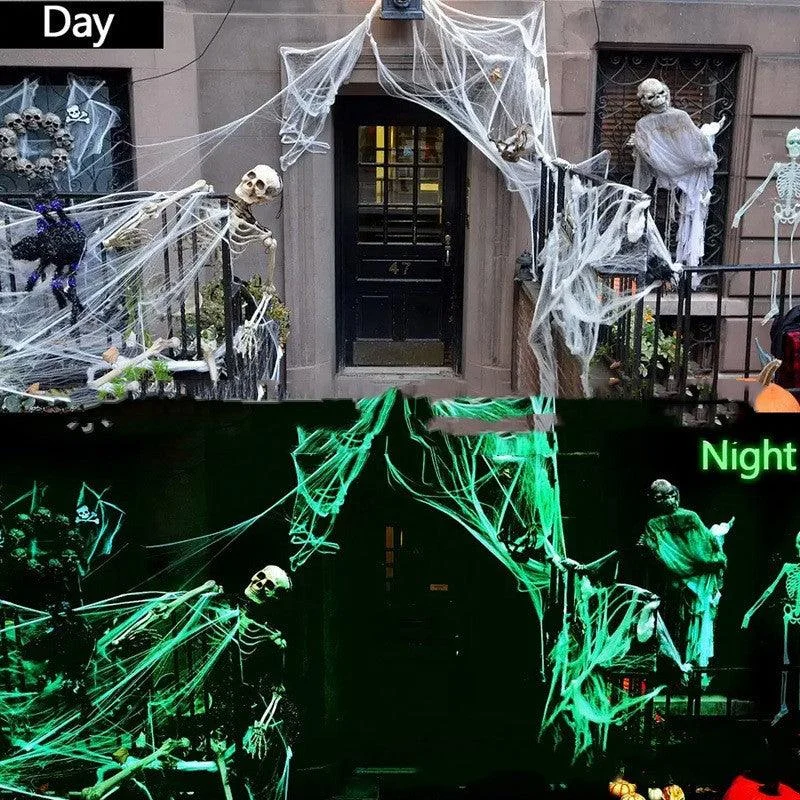 Halloween Decoration Luminous Spider Cotton Layout Decoration Props -  - #tag1#