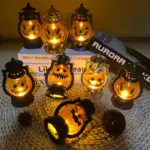 Halloween Decoration Pumpkin Lamp Vintage tag1