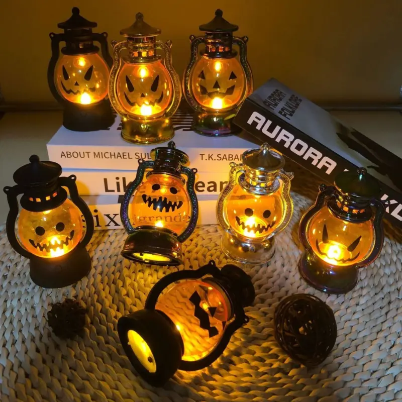 Halloween Decoration Pumpkin Lamp Vintage tag1