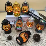 Halloween Decoration Pumpkin Lamp Vintage tag1