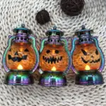 Halloween Decoration Pumpkin Lamp Vintage tag1