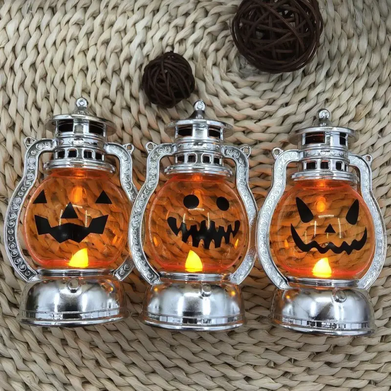 Halloween Decoration Pumpkin Lamp Vintage tag1