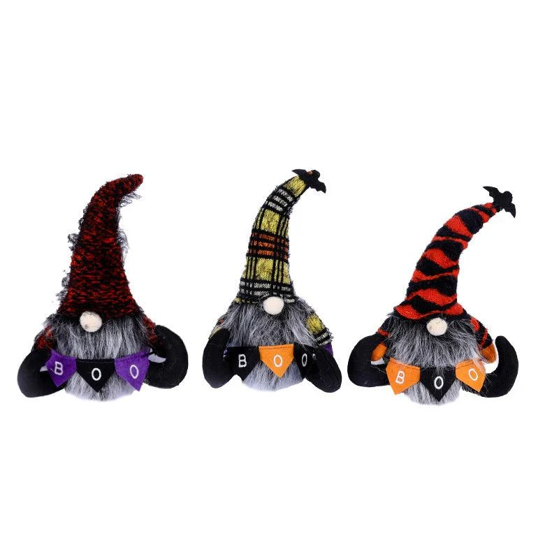 Halloween Decoration Round Feet Hook Feet Hanging Flag Luminous Faceless Doll Ornaments - - #tag1#