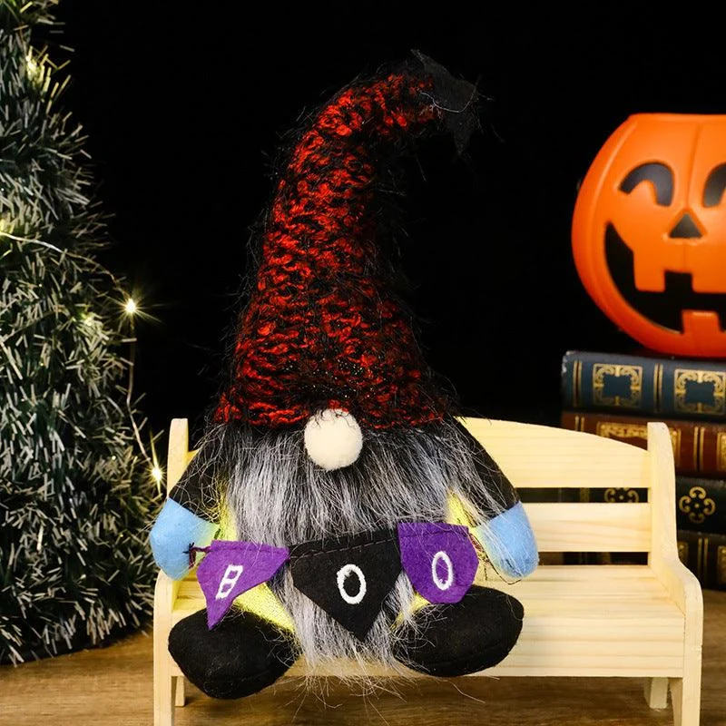 Halloween Decoration Round Feet Hook Feet Hanging Flag Luminous Faceless Doll Ornaments -  - #tag1#