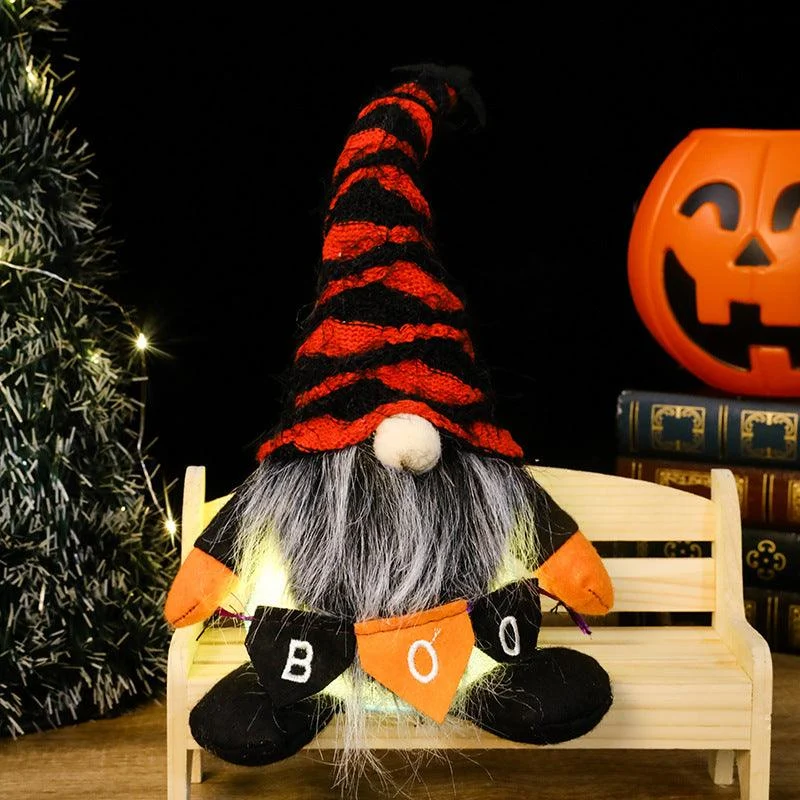 Halloween Decoration Round Feet Hook Feet Hanging Flag Luminous Faceless Doll Ornaments -  - #tag1#