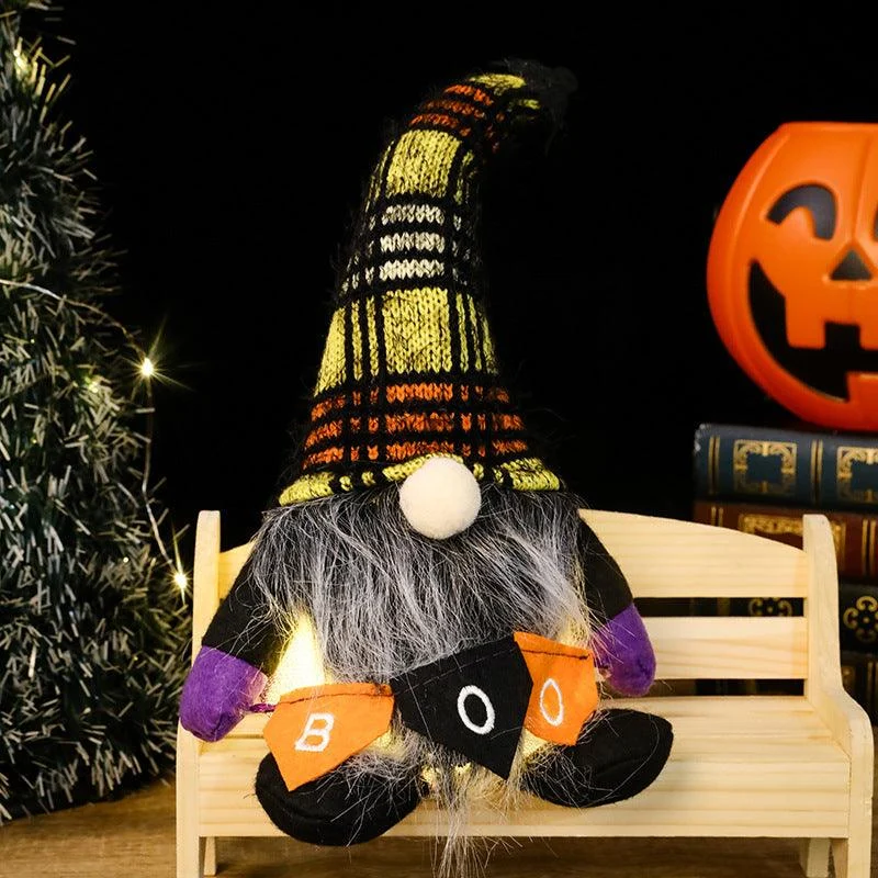 Halloween Decoration Round Feet Hook Feet Hanging Flag Luminous Faceless Doll Ornaments -  - #tag1#