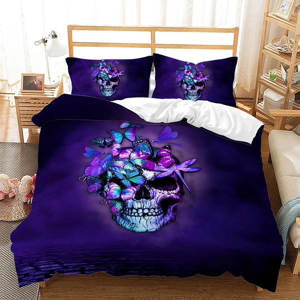 Halloween Decoration Three Piece 3D Printing Quilt Cover -  - #tag1#