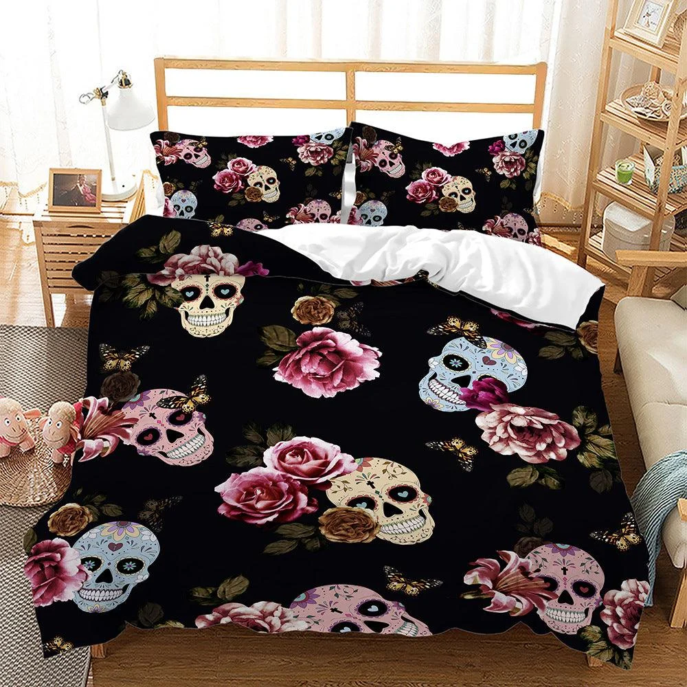 Halloween Decoration Three Piece 3D Printing Quilt Cover -  - #tag1#