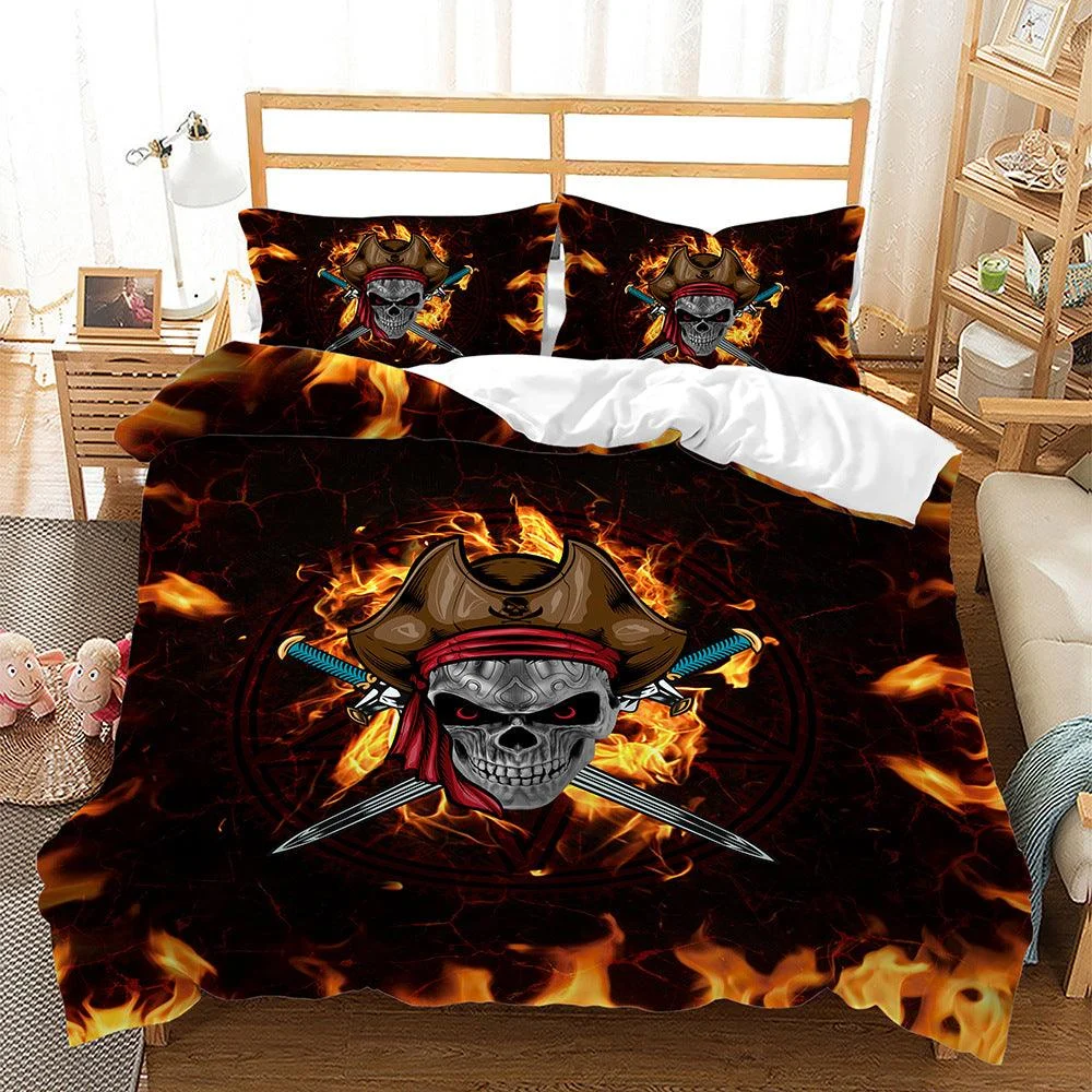 Halloween Decoration Three Piece 3D Printing Quilt Cover -  - #tag1#