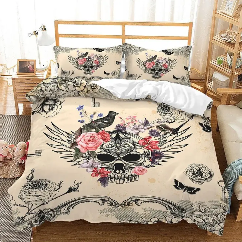 Halloween Decoration Three Piece 3D Printing Quilt Cover tag1