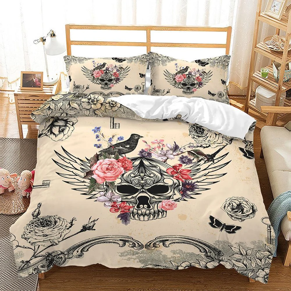 Halloween Decoration Three Piece 3D Printing Quilt Cover -  - #tag1#