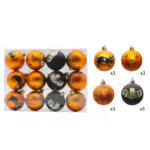 Halloween Decorations 6cm12 Painted Matte Plastic Balls tag1