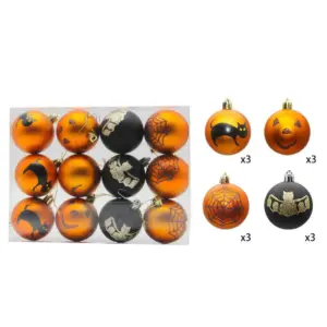 Halloween Decorations 6cm12 Painted Matte Plastic Balls