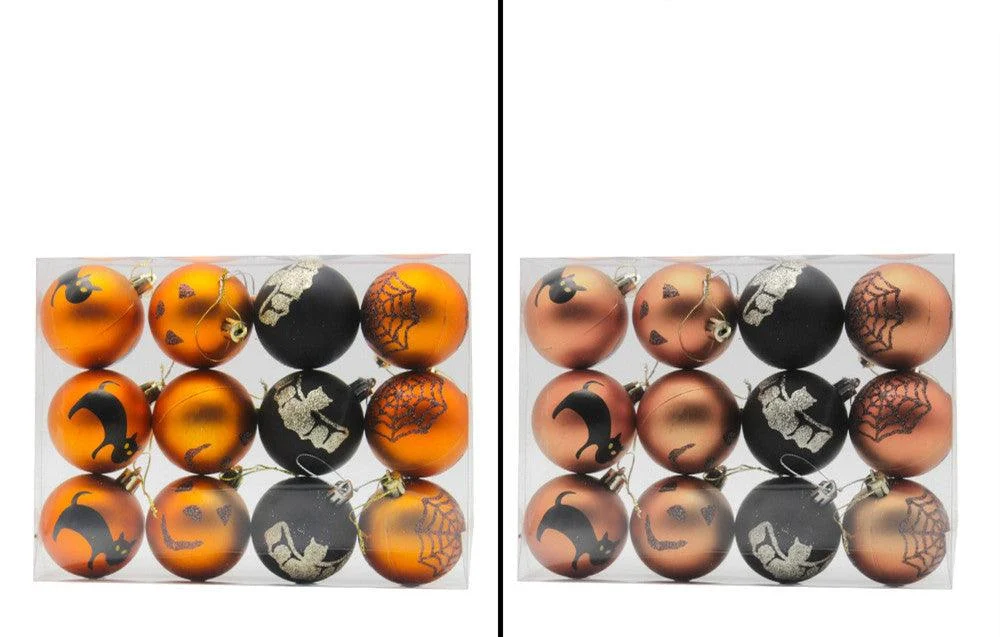 Halloween Decorations 6cm12 Painted Matte Plastic Balls -  - #tag1#
