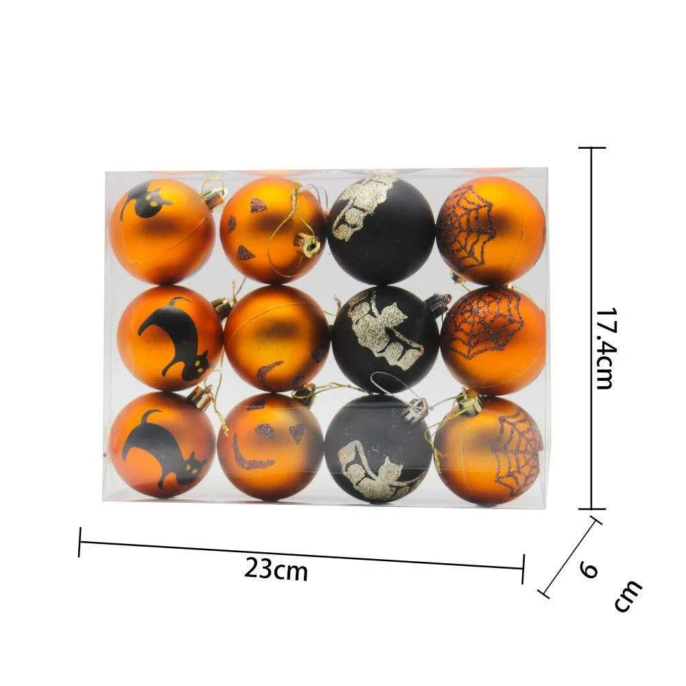 Halloween Decorations 6cm12 Painted Matte Plastic Balls -  - #tag1#