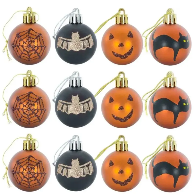 Halloween Decorations 6cm Painted Matte tag1