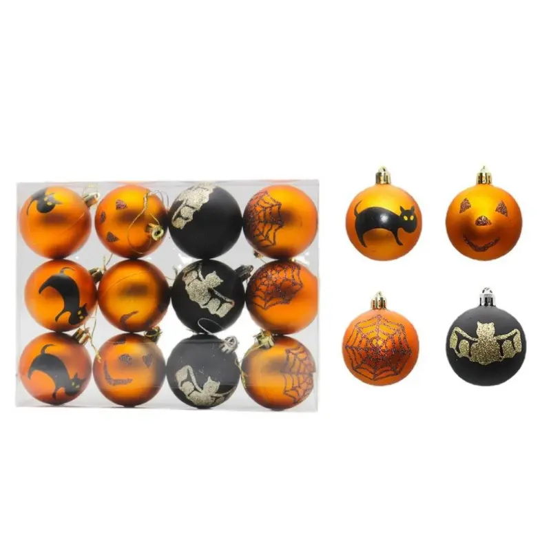 Halloween Decorations 6cm Painted Matte tag1