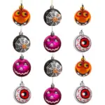 Halloween Decorations 6cm Painted Matte tag1
