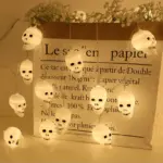 Halloween Decorations Light String Led Skeleton Lamp String Battery powered Skull Bulb String Lights Patty Decor Light tag1