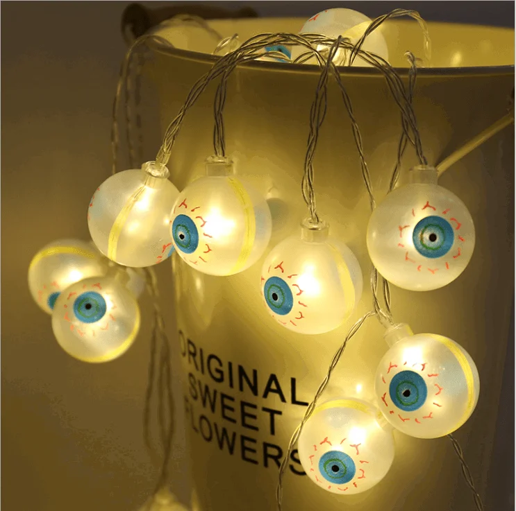 Halloween Decorations Light String Led Skeleton Lamp String Battery-powered Skull Bulb String Lights Patty Decor Light -  - #tag1#