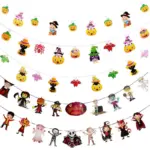 Halloween Decorations Props Hanging Flag Latte Art Dress Up Bar Kindergarten Classroom Scene Layout Pendant Hanging Ornament tag1