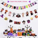 Halloween Decorations Props Hanging Flag Latte Art Dress Up Bar Kindergarten Classroom Scene Layout Pendant Hanging Ornament tag1