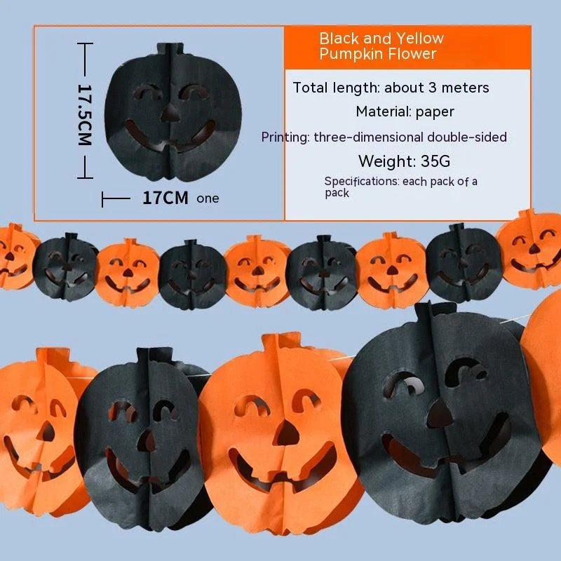 Halloween Decorations Props Hanging Flag Latte Art Dress Up Bar Kindergarten Classroom Scene Layout Pendant Hanging Ornament -  - #tag1#