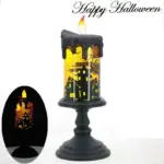 Halloween Decorations Skull Candle Light Ornament Glowing tag1